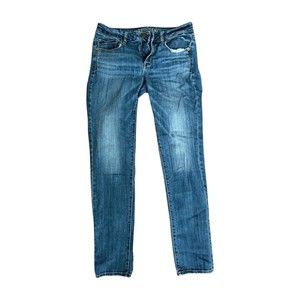American Eagle Outfitters: Skinny Stretch Women's Size 6 Long Blue Jeans